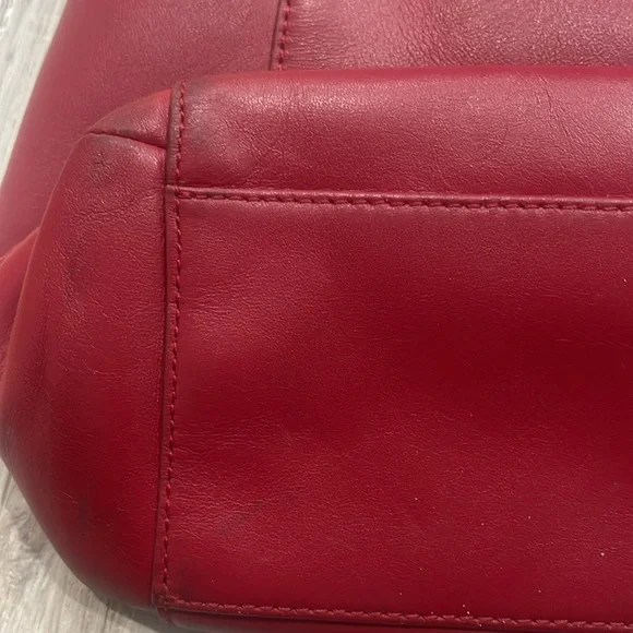 VTG Leather Coach Charlie Hobo Classic Dark Red Shoulder Bag - Picture 8 of 17